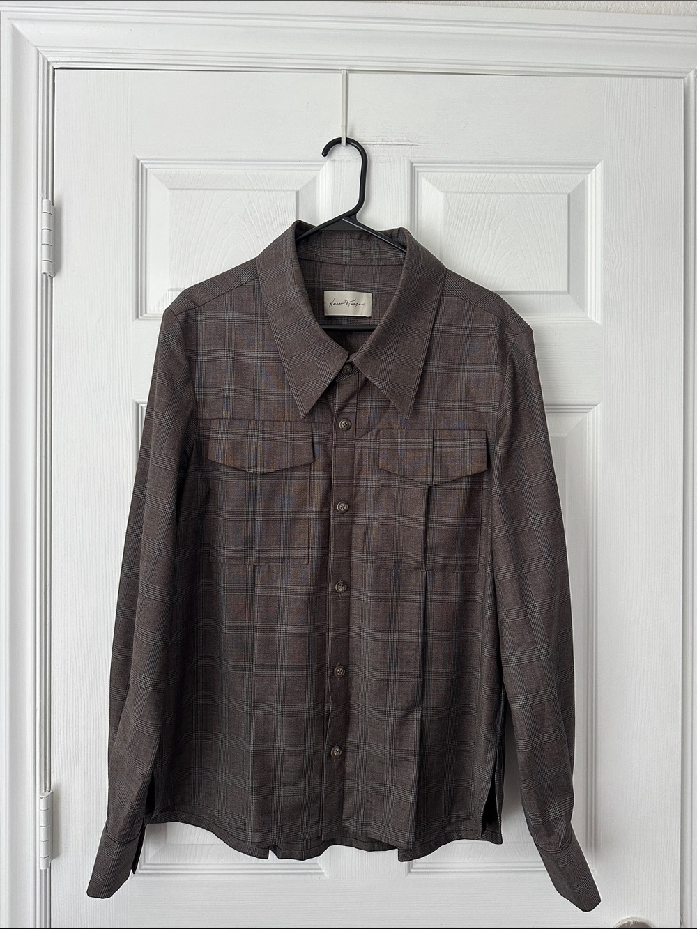 Necessity Sense 100% Virgin Wool Button-Up Shirt Size M
